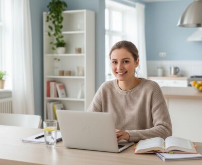 Studera på distans - nio fördelar | NTI-skolan | Bilden är AI-genererad